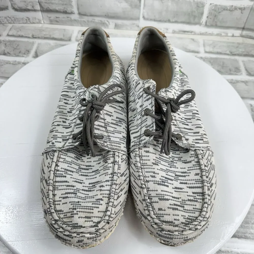 Twisted X Zero-X White & Grey Canvas Lace Up Casual Shoe Men Size 13 M